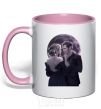 Mug with a colored handle The Vampire Diaries light-pink фото