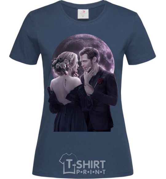 Women's T-shirt The Vampire Diaries navy-blue фото