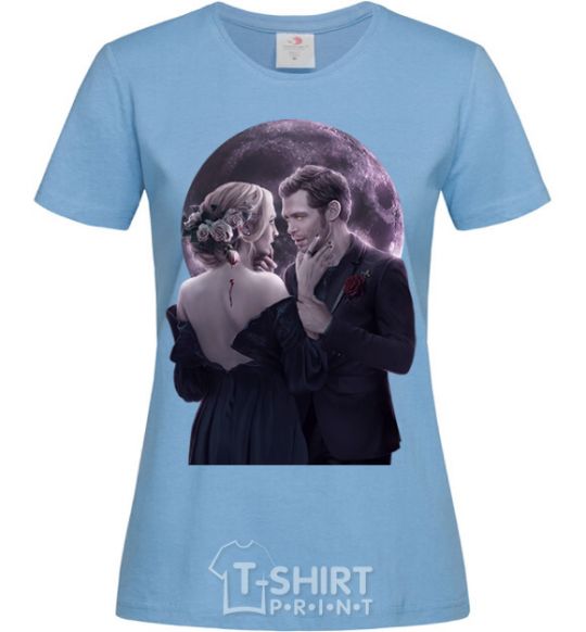 Women's T-shirt The Vampire Diaries sky-blue фото