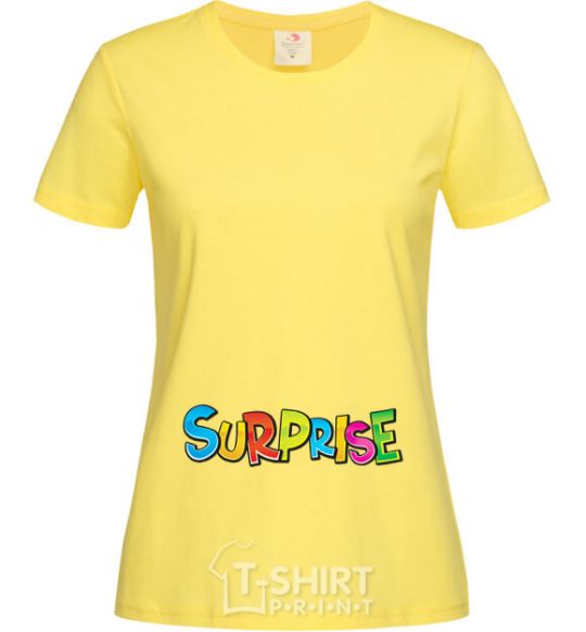 Women's T-shirt Surprise cornsilk фото