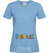 Women's T-shirt Surprise sky-blue фото
