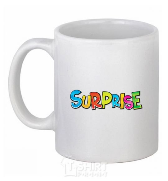 Ceramic mug Surprise White фото