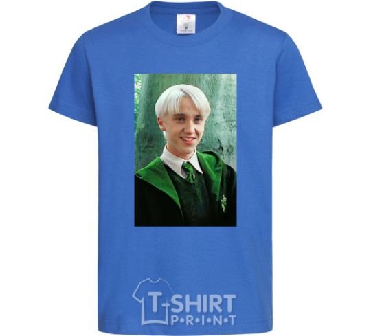 Kids T-shirt Malfoy in his robes royal-blue фото