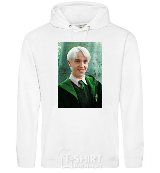 Men`s hoodie Malfoy in his robes White фото