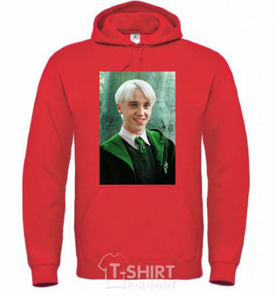 Men`s hoodie Malfoy in his robes bright-red фото