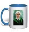 Mug with a colored handle Malfoy in his robes royal-blue фото