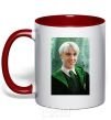 Mug with a colored handle Malfoy in his robes red фото