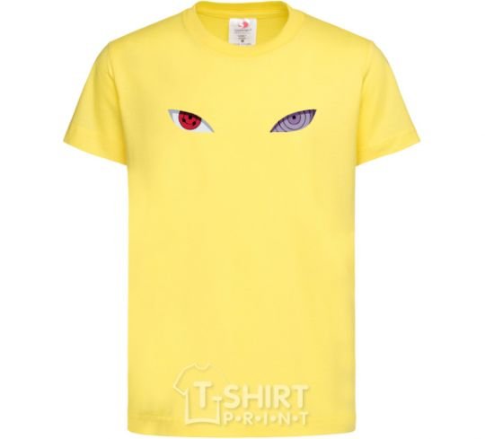 Kids T-shirt Naruto eyes V.1 cornsilk фото