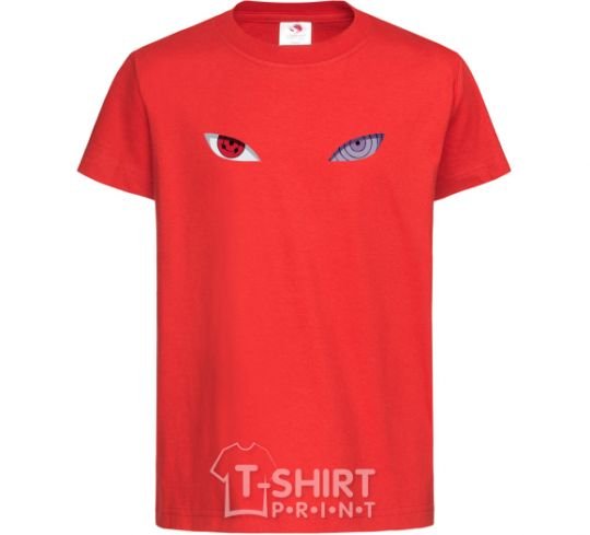 Kids T-shirt Naruto eyes V.1 red фото