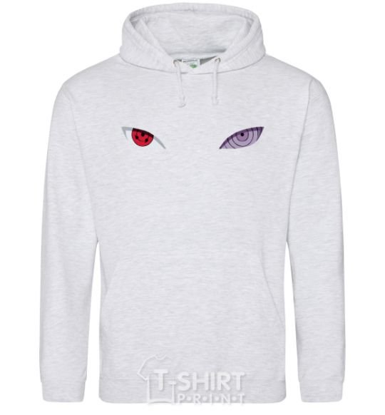 Men`s hoodie Naruto eyes V.1 sport-grey фото