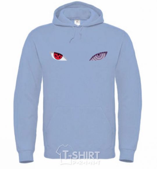 Men`s hoodie Naruto eyes V.1 sky-blue фото