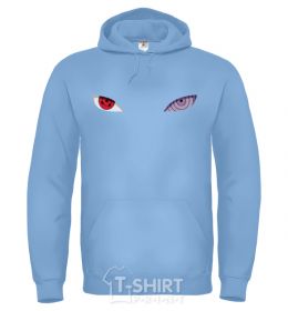 Men`s hoodie Naruto eyes V.1 sky-blue фото