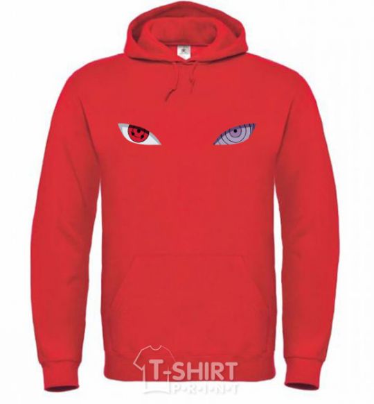 Men`s hoodie Naruto eyes V.1 bright-red фото