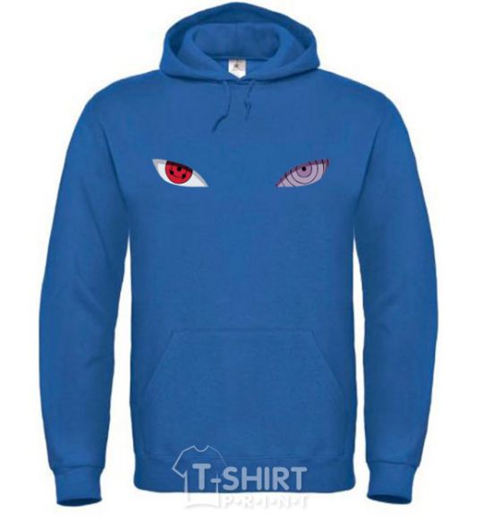 Men`s hoodie Naruto eyes V.1 royal фото