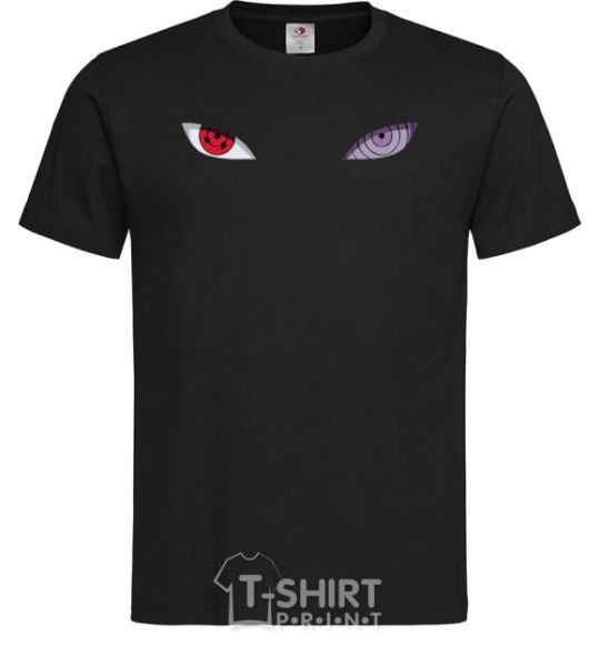 Men's T-Shirt Naruto eyes V.1 black фото