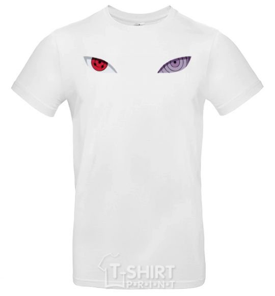 Men's T-Shirt Naruto eyes V.1 White фото