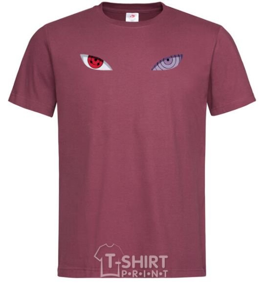 Men's T-Shirt Naruto eyes V.1 burgundy фото