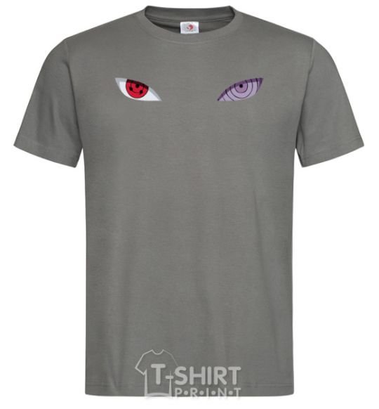 Men's T-Shirt Naruto eyes V.1 dark-grey фото