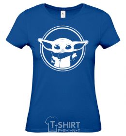Women's T-shirt Little Yoda royal-blue фото