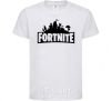 Kids T-shirt Fortnite logo White фото