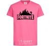 Kids T-shirt Fortnite logo heliconia фото