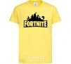 Kids T-shirt Fortnite logo cornsilk фото