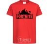 Kids T-shirt Fortnite logo red фото