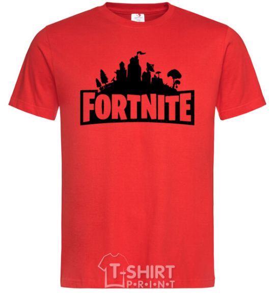 Мужская футболка Fortnite logo Красный фото