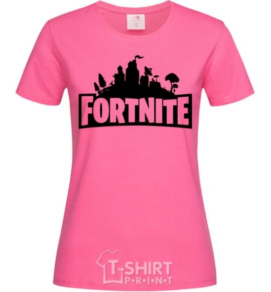 Women's T-shirt Fortnite logo heliconia фото