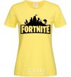 Women's T-shirt Fortnite logo cornsilk фото