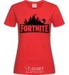 Women's T-shirt Fortnite logo red фото