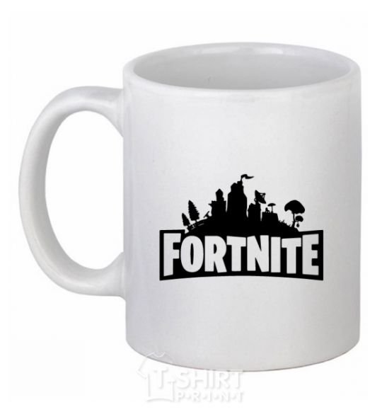 Чашка керамическая Fortnite logo Белый фото