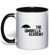 Mug with a colored handle The umbrella academy logo black фото