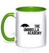 Mug with a colored handle The umbrella academy logo kelly-green фото