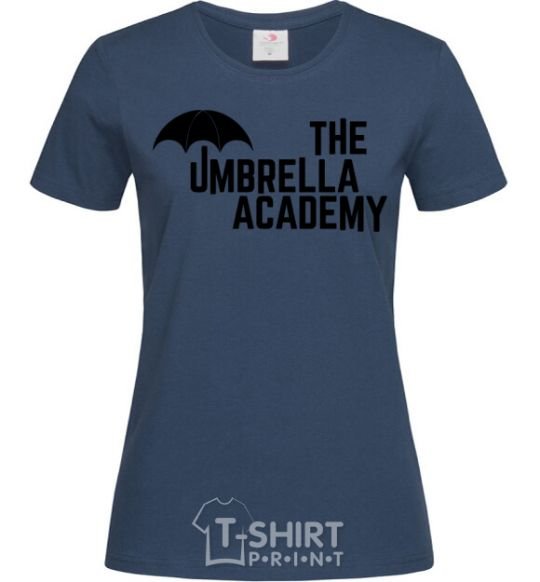 Women's T-shirt The umbrella academy logo navy-blue фото