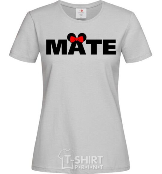 Women's T-shirt Mate grey фото