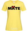 Women's T-shirt Mate cornsilk фото