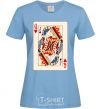 Women's T-shirt Couple's card sky-blue фото