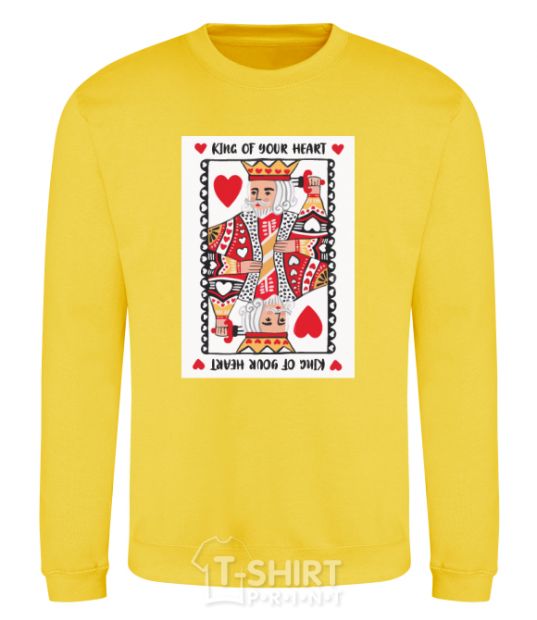 Sweatshirt King of your heart yellow фото