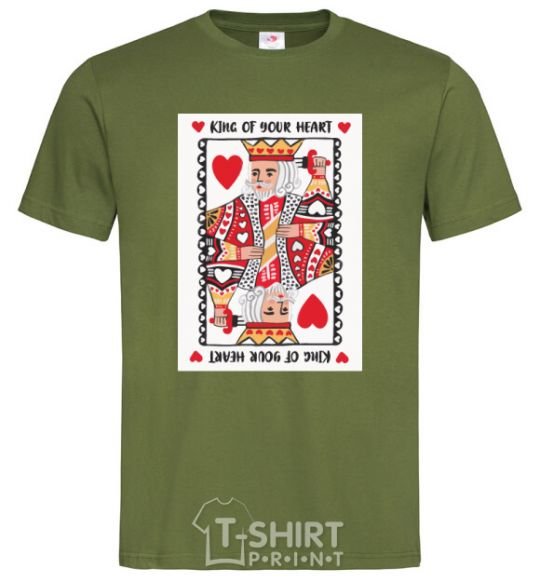 Men's T-Shirt King of your heart millennial-khaki фото