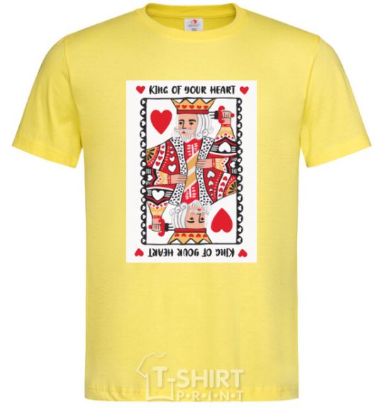 Men's T-Shirt King of your heart cornsilk фото