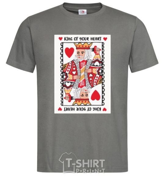 Men's T-Shirt King of your heart dark-grey фото