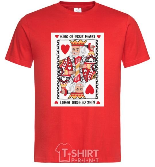 Men's T-Shirt King of your heart red фото