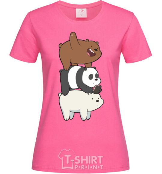 Women's T-shirt We bare bears heliconia фото