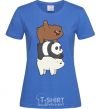 Women's T-shirt We bare bears royal-blue фото