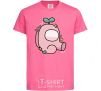 Kids T-shirt Among us pink with leaves heliconia фото