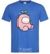 Men's T-Shirt Among us pink with leaves royal-blue фото