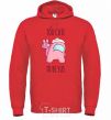 Men`s hoodie Among us too cute bright-red фото