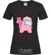 Women's T-shirt Among us too cute black фото