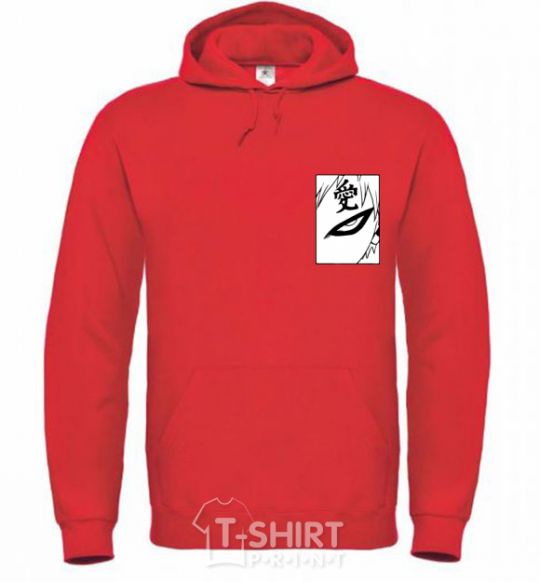 Men`s hoodie Gaara bright-red фото